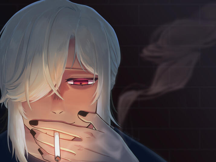 A painting of my OC, Astor.